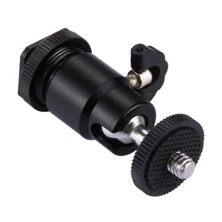 PULUZ%20PU211%201/4"%20Universal%20Screw%20Swivel%20Ball%20Head%20Hot%20Shoe%20Mount%20Adapter%20Black%20-%20Image%206