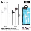 Hoco M84 14mm large moving coil Wired Earphones with Mic High Quality Wired Earphones for Sport Original Wired Earphones. 
