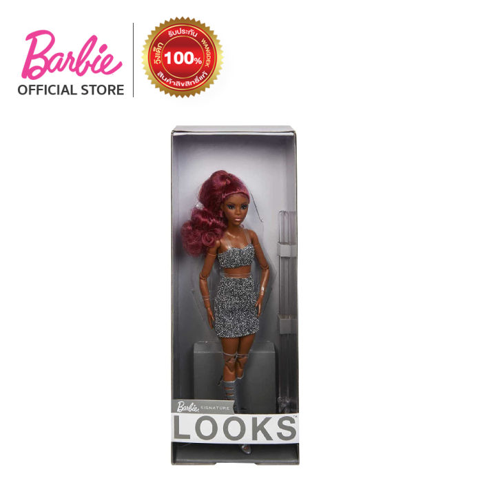 (Preorder)Barbie Signature Looks Doll Barbie Signature Red Curly Hairstyle (HCB77 ID) ကလေးကစားစရာအရုပ် 