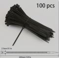 100Pcs/bag 2.5X200mm  High Quality Self Locking Cable Tie Line Rope Organiser Holder Straps Zip Fasten Wires. 