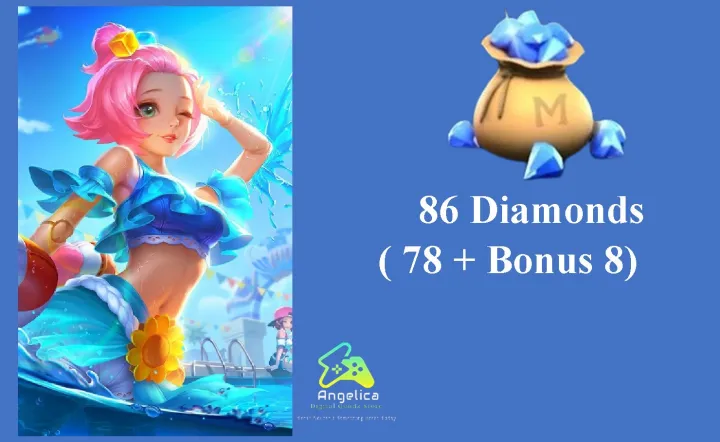 Mobile Legend Diamond Pack 86 ( Diamonds 78 + Bonus Diamonds 8 )