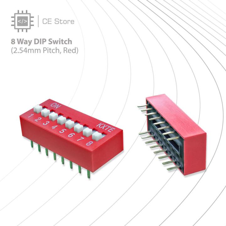 DIP Switch (2.54mm Pitch, Red) - CE Store