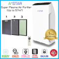 (A-STAR Air Purifier) Replacement Filter Set (1.Cold Catalyst+Activated Carbon & 2.Antibacterial+HEPA). 