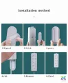 Power Strip Holder Desk Organiser wall-mounted Strong Seamless Home Free Punching Socket Hanging Wall Home Storage Supplies နံရံကပ် ချိတ်တွဲ. 