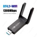 WiFi USB 3.0 Adapter 1300Mbps BT 4.2 Dual-Band 2.4GHz&5GHz Wifi Usb Network Card Wireless Receiver. 