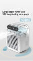 Rechargeable Air Cooler Fan Mini Desktop USB Water Cooling Fan Humidifier. 