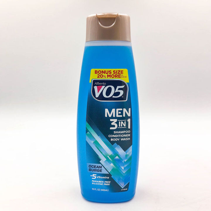 Alberto Vo5 Men 3 in 1 Shampoo Conditioner Body Wash Ocean Surge 443ml