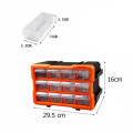 Clover 12Pcs Drawer Hardware Craft Plastic Cabinet Wall Mount Toolbox ,Storage Box Tool Case. 