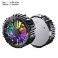 Tech Infinite fast Cooling L-06 Magnetic Suction Smart Phone Radiator Colorful Small Fan Semiconductor Refrigeration Mobile Phone Cooler Portable Cooling Fan Game Mobile Phone Cooler USB Powered Cell Phone Radiator Snap-on Cooling Tool. 