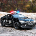 (Preorder) 	M8 BMW Car Model Alloy Police Car Toy Metal Birthday Gift For Children Light Sound Diecast Car Lovers Collection ကလေးကစားစရာအရုပ်ကား. 