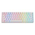 ZIFRIEND ZA646 (64 Keys) 60% Mechanical Keyboard Keyboard RGB Backlit 63 Keys Wired Anti-Ghosting Gaming Keyboard Type-C Keys English Language Available Red Switches Ergonomic Backlit RBG Mechanical for Gaming LED flat low profile key cap detachable cable. 
