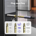 (Preorder) MOSWAG 3.5mm to 1/4" Stereo Adapter, 1/8" (3.5mm) Male to 1/4" (6.35mm) Female Adapter, Compatible Amplifiers, Home Theater Equipment, Electric Guitars, Digital Pianos. 