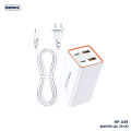 Remax ~ RP-U39 Wayu 65W PD+QC Gan Foldable Charger ( 2 USB + 2 Type-C ). 
