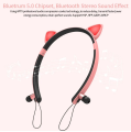Wireless Bluetooth earphones cat earphones. 