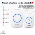 CACAZ wireless doorbell,  DC wireless doorbell, operating range 30 meters Battery Version ကြိုးမဲ့လူခေါ်ခေါင်းလောင်း. 