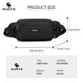 (Preorder)AUOTE Men's Bag Nylon Front Chest Bag Multi-layer Crossbody Bag Zipper Waterproof Bag Sports Shoulder Bag Street Travel Tote Bag for Work or Business. 