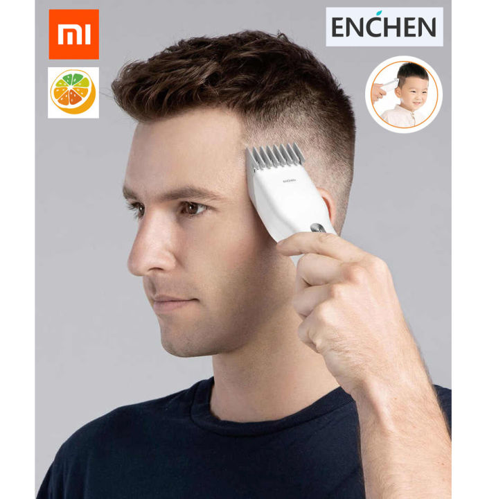 Xiaomi Enchen Electric Hair Trimmer Clipper USB Rechargeable Ceramic Hair Cutter Fast Charging Hair Men Trimmer Clipper - White