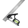 Clover _ Angle Square Measuring Tools Set Precise Stainless Steel Aluminium Durable Adjustable Combination Spirit Level 12  300mm. 