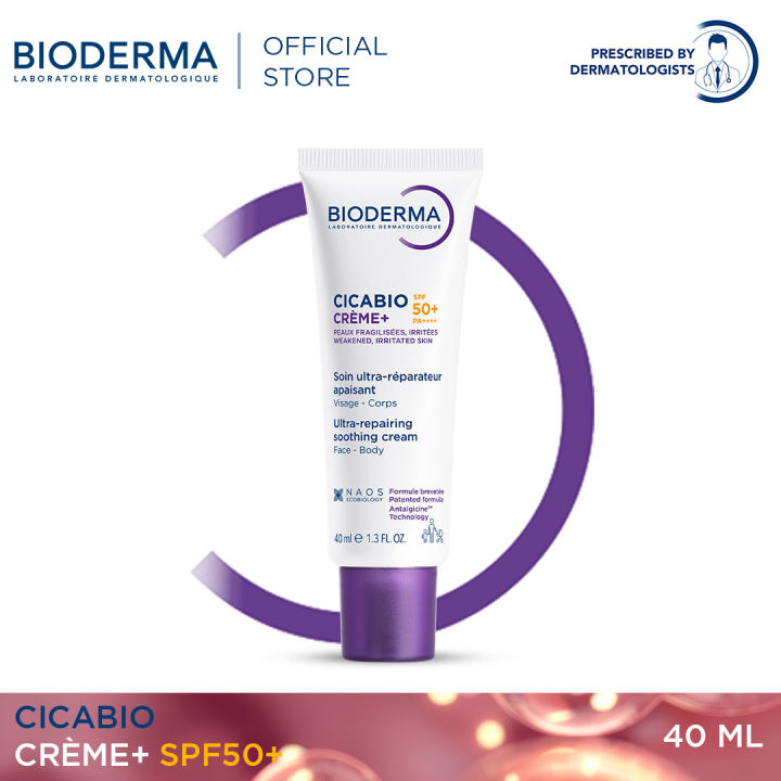 Bioderma Cicabio SPF 50+ Repairing Cream  - 40 ML (Skin Rejuvenation, repair cream, Healing Cream)