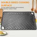 (Preorder) 【winnereco】16.5X9.5 Inch Cast Iron Griddle Rectangular Griddle Pan Skillet for Gas Stovetop Oven Or Open Fire for Camping Roasting. 