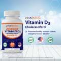 Vitamatic Vitamin D3 50,000 IU (as Cholecalciferol), Once Weekly Dose, 1250 mcg, 60 Veggie Capsules. 