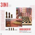 3 in 1 Wood Chess Set. 