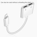 Dual Lighting Adapter For iPhone 7 8 X Splitter 2 in 1 Charger. 