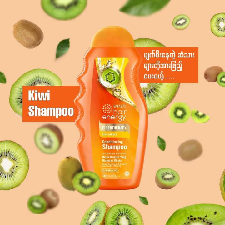 Makarizo hair energy Fibertherapy kiwi extract Conditioning Shampoo For Chemically Treated Hair