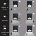 EsoGoal Outdoor Lighting Sensor Solar Wall light 30 LED Solar Lights with Separable Solar Panel Waterproof Solar Powered Motion Sensor Light Wireless Security Lights Outside Wall Lamp for Driveway Patio Garden Path. 