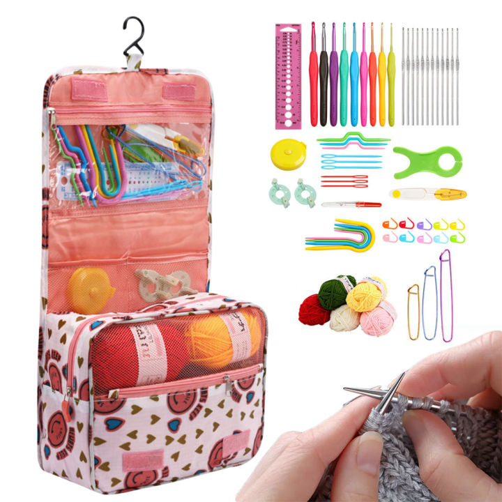 (Preorder)%C2%A0%E3%80%90winnereco%E3%80%91Crochet%20hook%20set%20with%20crochet%20yarn,%20colorful%20knitting%20needle%20set,%20ergonomic%20handle%20yarn%20set.%20-%20Image%203