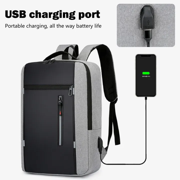 Men's%20Stylish%20Backpack%20USB%20Charging%20School%20Backpack%2015.6%20Inch%20Laptop%20Backpack%20Male%20Book%20Backpack%20Waterproof%20BackPack%20-%20Image%204