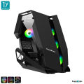 (Preorder)  Tsunami BumbleBee ARGB ATX Tempered Glass Mutant Gaming Computer Case with Ablaze ARGB*4. 
