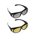 Anti Glaring Vision Driver UV 400 Night Driving Glasse Goggles For Man Woman. 