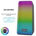 Tech Infinite E-1080 Wireless Bluetooth Speaker with RGB Light Subwoofer Speaker Stereo USB Audio Sound Box Mini Speaker for PC Gamer/Computer/TV/Phone/Laptop (Note: Need external power supply to operate). 