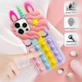 Pop Fidget Toys Push It Bubble Case Cover For iPhone 13 / 13 Pro / 13 Pro Max (Unicorn). 