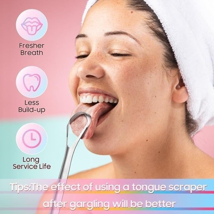 (Preorder)Sevich Stainless Steel Tongue Scraper Oral Hygiene Tongue Cleaner Care Cleaning