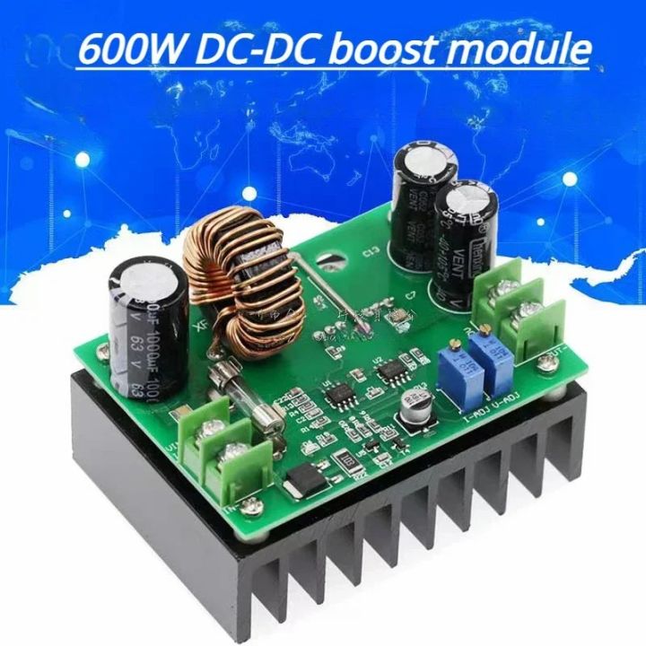 600W Boost Module Power Supply DC-DC Step Up Constant Current Voltage 10V-60V To 12v-80V Booster Converter