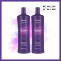 (Preorder) (Super Value Set 1000 ml.) FANOLA Shampoo & Mask (No Yellow) for dull grey hair. Nourishes hair through chemical processes without damaging hair color. Presses the yellow pigments, locks in and adds beautiful, vibrant color.. 