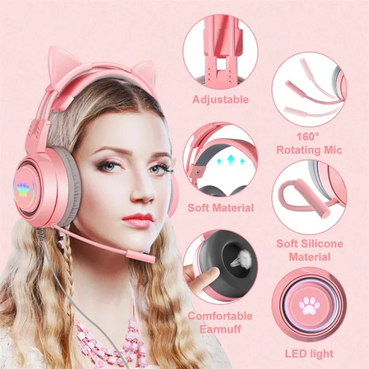 SY-G25%20Wired%20Headphone%20RGB%20Lighting%20Omni-directional%20Mic%20Over-Ear%20Computer%20Headphone%20with%20Cute%20Cat%20Ear%20for%20E-sport%20-%20Image%204