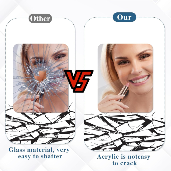 🪞Safe Non-Glass sticker Mirror အိမ်အလှဆင်ကပ်မှန်💎 | Shop.com.mm