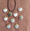 Heart shape jade pendant 18 mm, ရွှေအစစ် စိမ် အသဲပုံကျောက်စိမ်း ဆွဲသီး. 