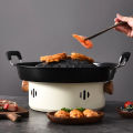 Golden Pyae Thai Style Outdoor Round Barbecue Grill Pan Aluminum Non-stick Smokeless BBQ Griddle Pan (30 cm မူကထအိုး). 