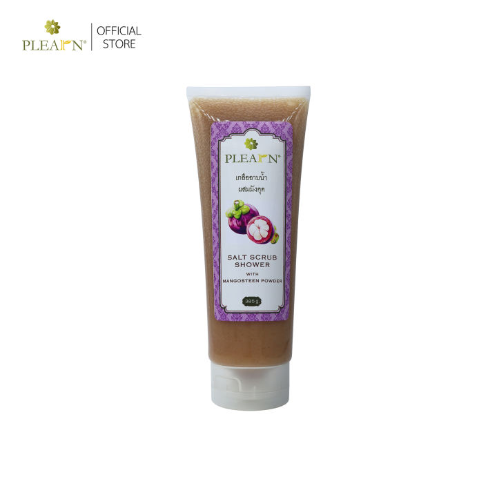 (Preorder) PLEARN Salt Scrub Shower with Mangosteen Powder 385 g. Salt Scrub Shower with Mangosteen Powder 385 g