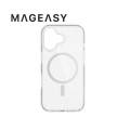 MagEasy Bright M Never Yellowing Shockproof Clear Case for iPhone 16 (iSure). 
