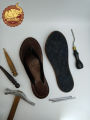 Men Slipper ဆင်ပေါက် သားရေဖိနပ် (အောက်ခံ TPR ပိတ်). 