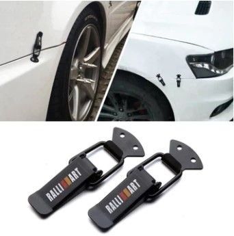 Black Universal Car Bumper Clip Lock Clip Kit for Racing Car, Truck (Small) 2 pcs