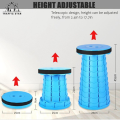 Portable, Foldable Chair Telescopic Round Portable Retractable Plastic Camping Gardening Folding Stool (ဘက်စုံသုံးခေါက်ထိုင်ခုံ). 