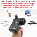 Full Scale 2.4G Remote Control Electronic Equipment Suit for WPL B-36 B-14  B-24  B-16  C-14 C-24 Kit RC Crawler Car Part Accessories. 