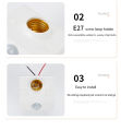220V E27 LED Lamp Base Holder Human Body Induction Infrared Motion Sensor With Light Control Switch Bulb Socket Adapter. 