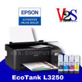 (Preorder) Printer Epson EcoTank L3250 AIO Wi-Fi 3 IN 1 inkjet printer, 1 set of genuine ink, ready to use [2-year warranty]. 